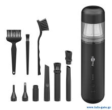 GOOBAY 2 σε 1 σκουπάκι χειρός & air duster 77829, 120W, 6000mAh, μαύρο