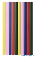 GOOBAY ράβδοι σιλικόνης 77856, Φ11mm x 200mm, διάφορα χρώματα, 10τμχ