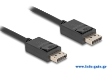 DELOCK καλώδιο DisplayPort 2.1 80493 8K/60Hz 4K/120Hz 40 Gbps, 2m, μαύρο