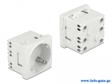 DELOCK module πρίζας ρεύματος Easy 45 81324, 45°, 45x45mm, 10τμχ