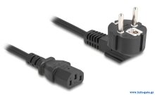 DELOCK καλώδιο τροφοδοσίας 81326, 3x 0.75mm², 2m, μαύρο
