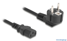 DELOCK καλώδιο τροφοδοσίας 81567, 3x 1.00mm², 2m, μαύρο