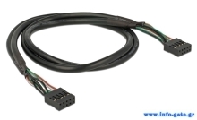 DELOCK καλώδιο USB 2.0 10-pin 2.54mm 82437, 480 Mbps, 50cm