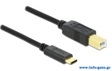 DELOCK καλώδιο USB-C σε USB Type B 83601, 1m, μαύρο
