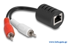 DELOCK audio extender 87857 RCA σε RCA, μέσω καλωδίου RJ45, έως 50m