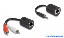 DELOCK audio extender 87859 3.5mm σε RCA, μέσω καλωδίου RJ45, έως 50m