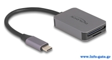 DELOCK card reader 91009 για SD & micro SD, USB-C, 5 Gbps, γκρι