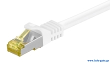 GOOBAY καλώδιο δικτύου 91089, CAT 7 S/FTP, copper, 500MHz, 0.25m, λευκό
