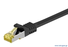 GOOBAY καλώδιο δικτύου 91572, CAT 7 S/FTP, copper, 500MHz, 0.25m, μαύρο