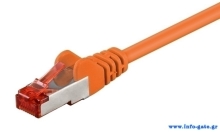 GOOBAY καλώδιο δικτύου 92457, CAT 6 S/FTP, copper, 250MHz, 0.15m, πορτοκαλί
