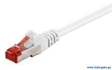 GOOBAY καλώδιο δικτύου 92462, CAT 6 S/FTP, copper, 250MHz, 0.15m, λευκό