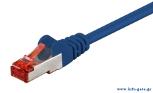 GOOBAY καλώδιο δικτύου 93211, CAT 6 S/FTP, copper, 250MHz, 0.25m, μπλε