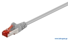 GOOBAY καλώδιο δικτύου 93570, CAT 6 S/FTP (PiMF), CCA, 2m, γκρι