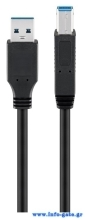 GOOBAY καλώδιο USB 3.0 93655, 5 Gbit/s, 1.8m, μαύρο