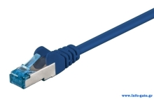 GOOBAY καλώδιο δικτύου 93656, CAT 6A S/FTP, 500 MHz, Copper, 0.5m, μπλε