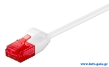 GOOBAY καλώδιο δικτύου 93691, CAT 6 U/UTP, slim, copper, 0.5m, λευκό