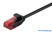 GOOBAY καλώδιο δικτύου 93714, CAT 6 U/UTP, slim, copper, 1m, μαύρο