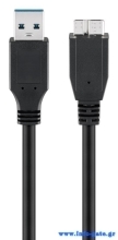 GOOBAY καλώδιο USB 3.0 σε USB 3.0 micro Τype B 95026, 1.8m, μαύρο