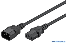 GOOBAY καλώδιο προέκτασης τροφοδοσίας 95124, 0.75mm², 0.5m, μαύρο