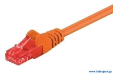 GOOBAY καλώδιο δικτύου 95259, CAT 6 U/UTP, CCA, 250MHz, 0.50m, πορτοκαλί