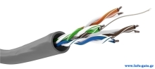 GOOBAY καλώδιο δικτύου 95410, CAT 5e U/UTP, CCA, 305m, γκρι