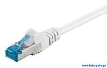 GOOBAY καλώδιο δικτύου 95609, CAT 6A S/FTP, 500 MHz, Copper, 1.5m, λευκό