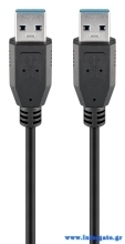 GOOBAY καλώδιο USB 3.0 95716, 5 Gbps, 0.5m, μαύρο