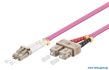 GOOBAY καλώδιο οπτικής ίνας LC-UPC σε SC-UPC 95943, Multimode OM4, 1m, βιολετί