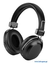 CELEBRAT headphones A36, ασύρματα & ενσύρματα, micro SD, 40mm, 250mAh, μαύρα