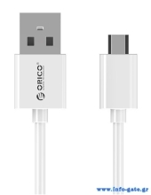 ORICO καλώδιο micro USB σε USB ADC-05, 3A, 480Mbps, 0.5m, λευκό