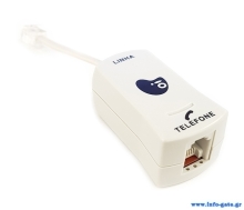 POWERTECH Φίλτρο ADSL για ADSL2+ Modem Router & PSTN, RJ11, 0.20m, Λευκό