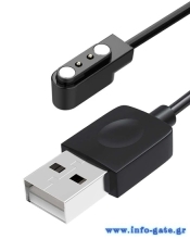 ZEBLAZE USB καλώδιο φόρτισης για smartwatch Ares 3 Plus, μαύρο