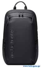 ARCTIC HUNTER τσάντα πλάτης B00423 με θήκη laptop 15.6, USB, 21L, μαύρη