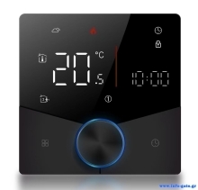 Smart θερμοστάτης αερίου BHT-009GCLW, WiFi, χωνευτός, μαύρος
