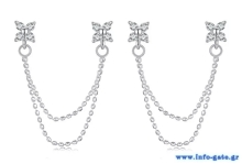 BAMOER σκουλαρίκια καρφωτά BSE1106 με κυβική ζιρκόνια, ασήμι 925, ασήμι