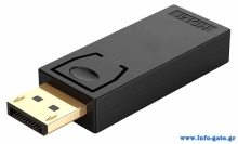 POWERTECH αντάπτορας DisplayPort σε HDMI CAB-DP065, Passive, 4K, μαύρος