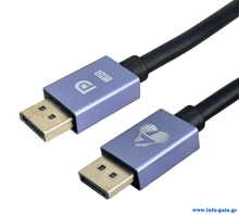 POWERTECH καλώδιο DisplayPort CAB-DP071, 8K/60Hz, 48 Gbps, 1m, μαύρο