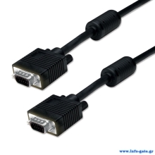 POWERTECH καλώδιο VGA CAB-G011, Full HD, 3+6, 30m, μαύρο