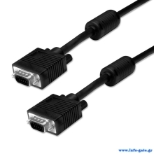 POWERTECH καλώδιο VGA 15pin M-M CAB-G027, 1080p, Copper, 3+6, 5m, μαύρο