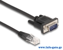 POWERTECH καλώδιο serial RS-232 σε RJ45 CAB-G040, 30cm, μαύρο