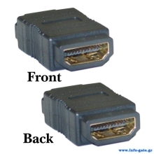 POWERTECH αντάπτορας HDMI 1.4 19pin θηλυκό σε θηλυκό CAB-H027, μαύρο