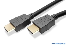 POWERTECH καλώδιο HDMI CAB-H191 με Ethernet, 4K/60Hz, 18 Gbps, 1.5m, μαύρο