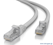 POWERTECH καλώδιο δικτύου CAB-N453, Cat 5e U/UTP, CCA, 100Hz, 1.5m, γκρι