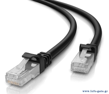 POWERTECH καλώδιο δικτύου CAB-N454, Cat 5e U/UTP, CCA, 100Hz, 1.5m, μαύρο