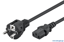 POWERTECH καλώδιο τροφοδοσίας CAB-P006, 3x 1mm², cooper, 1.5m, μαύρο