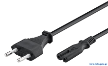 POWERTECH Καλώδιο τροφοδοσίας Euro VDE 2x0.5mm², PVC, copper, 1.5m