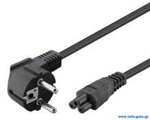 POWERTECH καλώδιο τροφοδοσίας CAB-P027, CCA, 3x 0.75mm, 1.5m, μαύρο