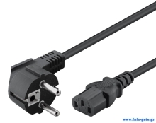 POWERTECH καλώδιο τροφοδοσίας CAB-P031, 3x 1mm², copper, 3m, μαύρο