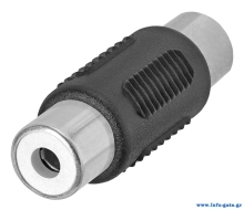 POWERTECH αντάπτορας RCA θηλυκό σε θηλυκό CAB-R021, μαύρος