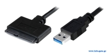 POWERTECH καλώδιο σύνδεσης HDD/SSD CAB-U032, USB 3.0 σε SATA 20cm, μαύρο